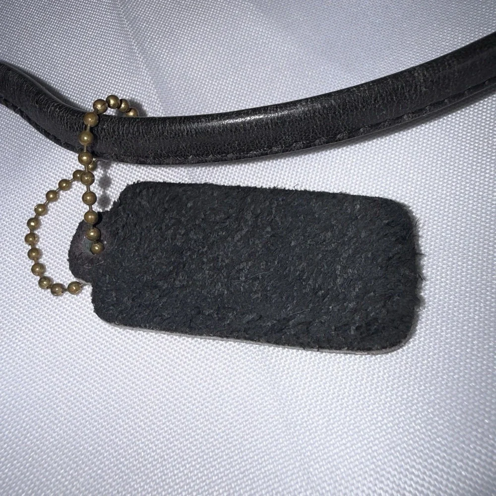 Vintage COACH Pre '94 Compact Pouch Black Leather Crossbody Bag Purse USA